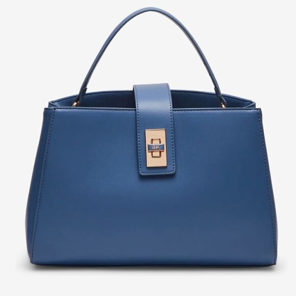 ANNE KLEIN - Minimal Satchel with Enamel Turnlock - Picture 1 of 9